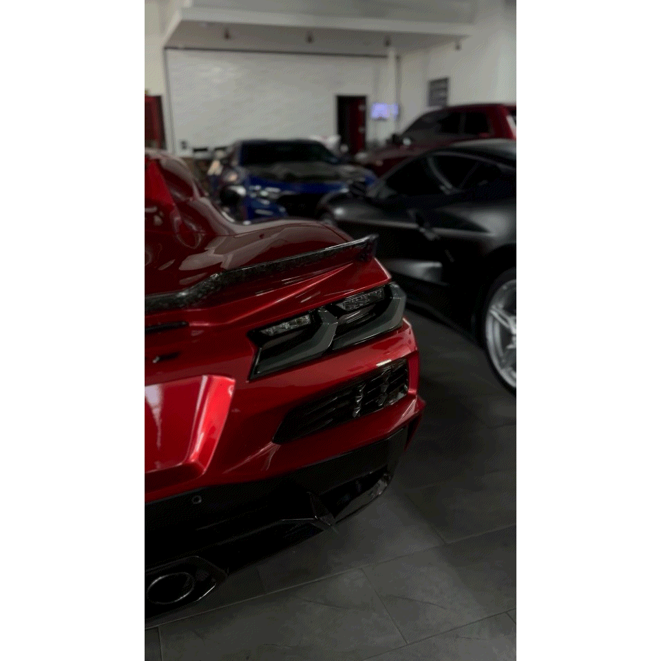 2020-2026 Corvette C8 Euro Smoke Style LED Taillights Amber Sequential Pair