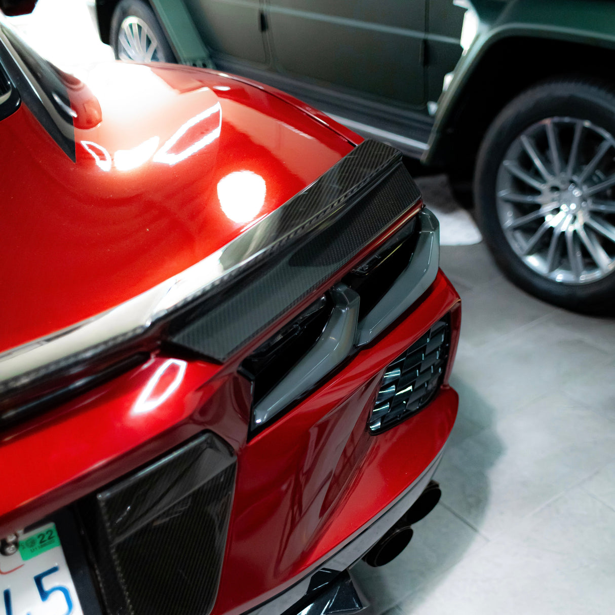 2020-2025 Corvette C8 Euro Smoke Style LED Taillights Amber Sequential Pair