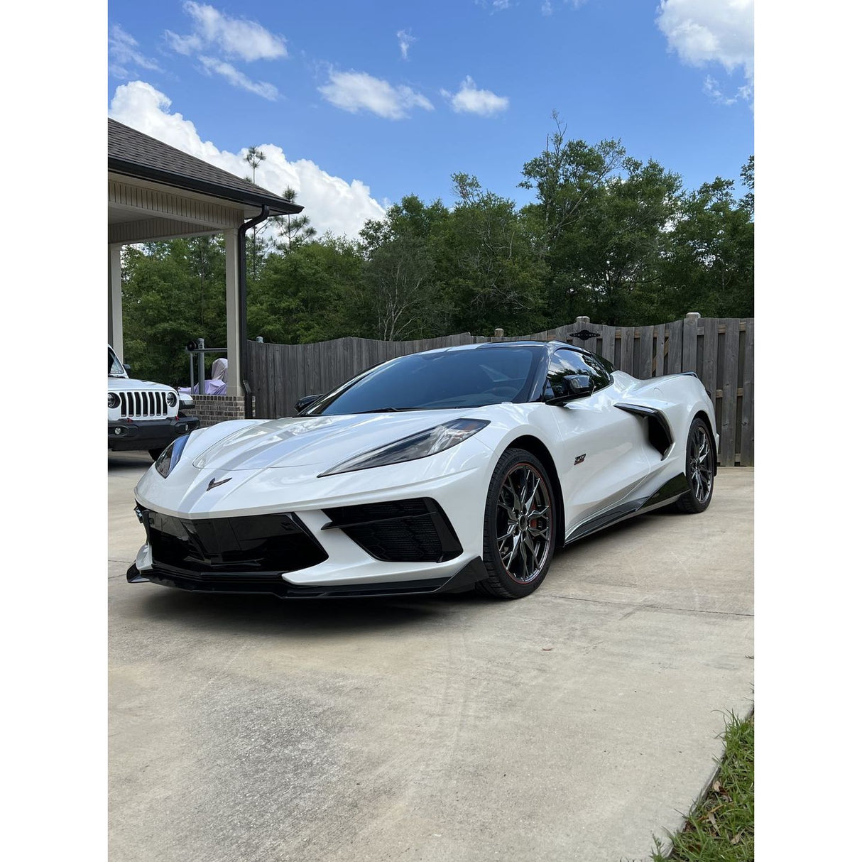 2020-2026 Chevrolet C8 Corvette - 5VM FRONT SPLITTER (2-PIECE VERSION) & SIDE SKIRTS