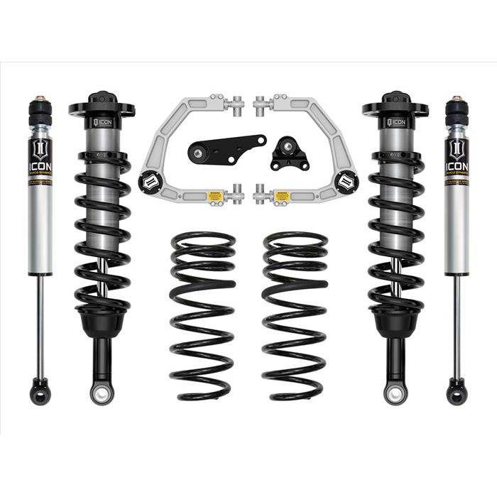 ICON 2024+ ToyotaTacoma 1.25-3in Stage 2 Suspension System Billet w/Triple Rate Springs