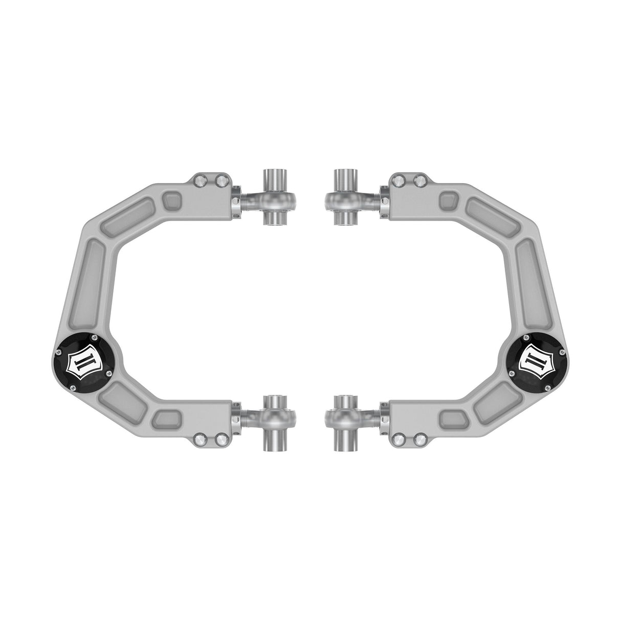 ICON 1996-2004 Toyota Tacoma/1996-2002 Toyota 4Runner, Billet Upper Control Arm w/ Delta Joint Kit Front View