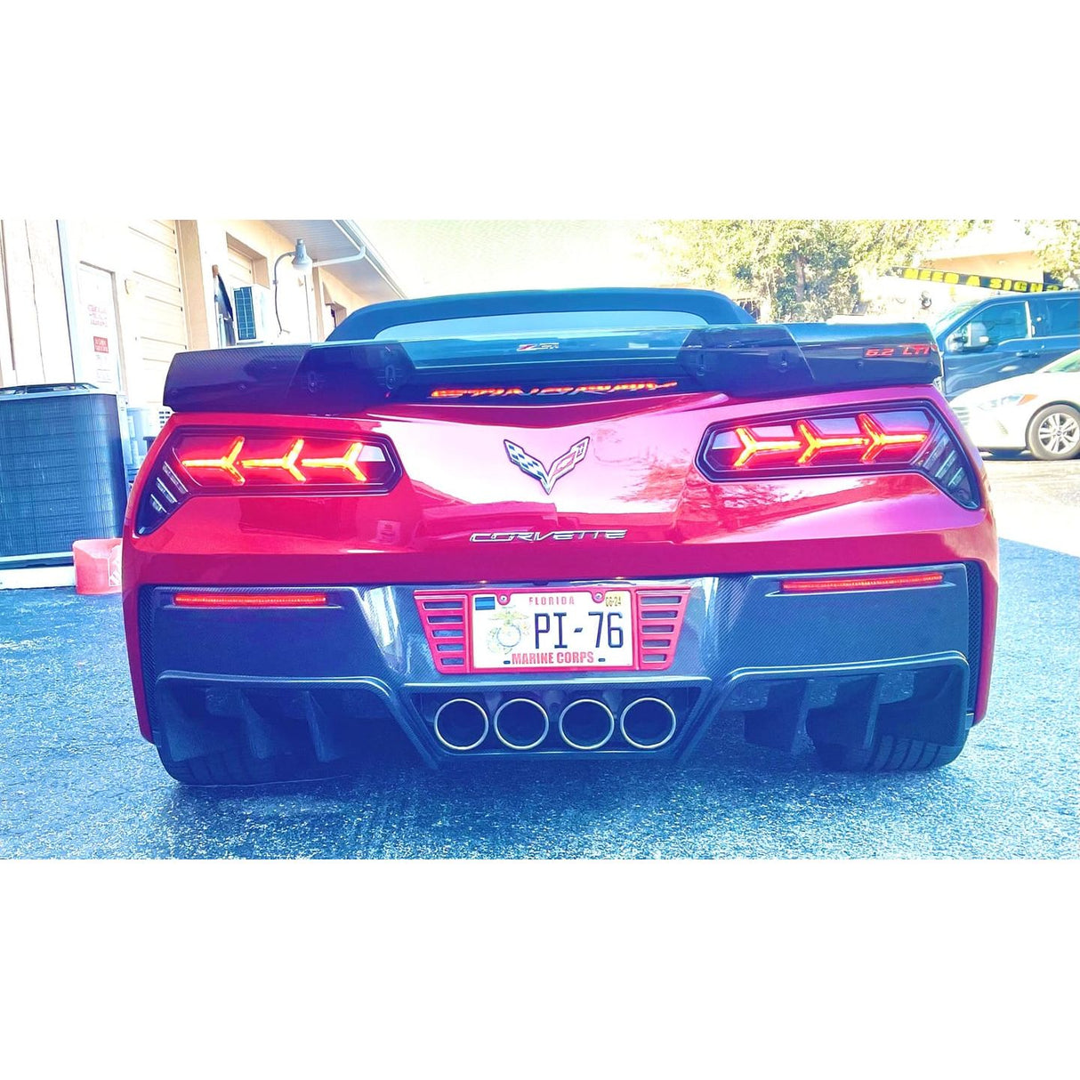 Corvette C7 GM Factory Package Carbon Fiber Rear Bumper Diffuser