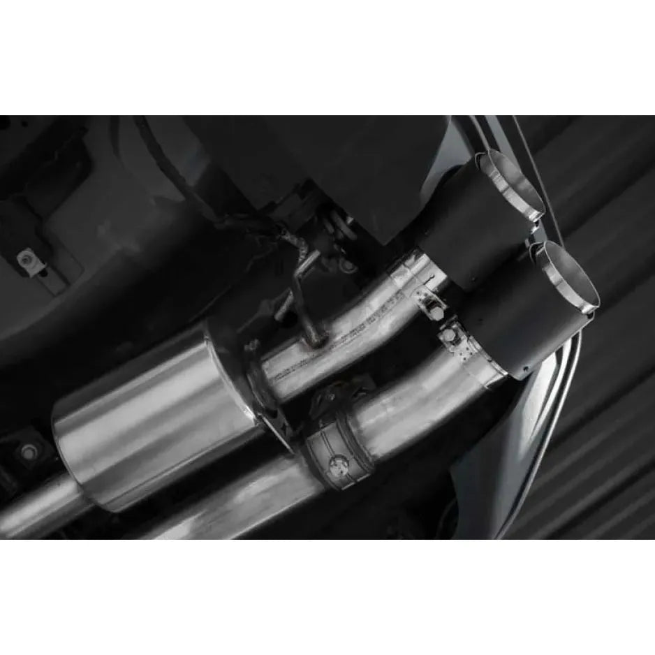Ford Mustang GT 5.0L 2024+ MBRP 3" T304 Stainless Steel Cat-Back Quad Split Rear w/ Carbon Fiber Tips