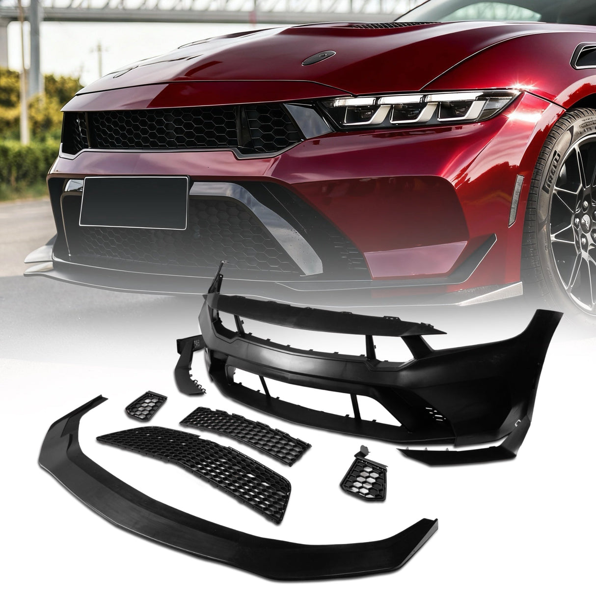 2024-2026 Mustang S650 Type-GTD Conversion Bumper Full Kit For Dark Horse/GT/EcoBoost