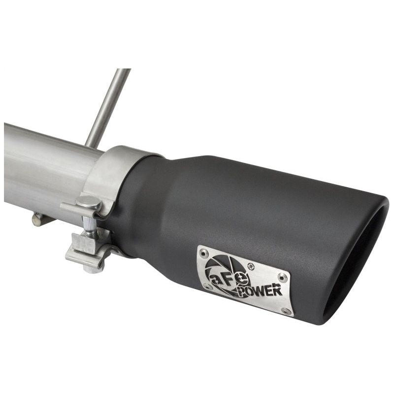 aFe Rebel Series CB 2.5in Dual Center Exit SS Exhaust w/ Black Tips 07-15 Jeep Wrangler 3.6L/3.8L V6