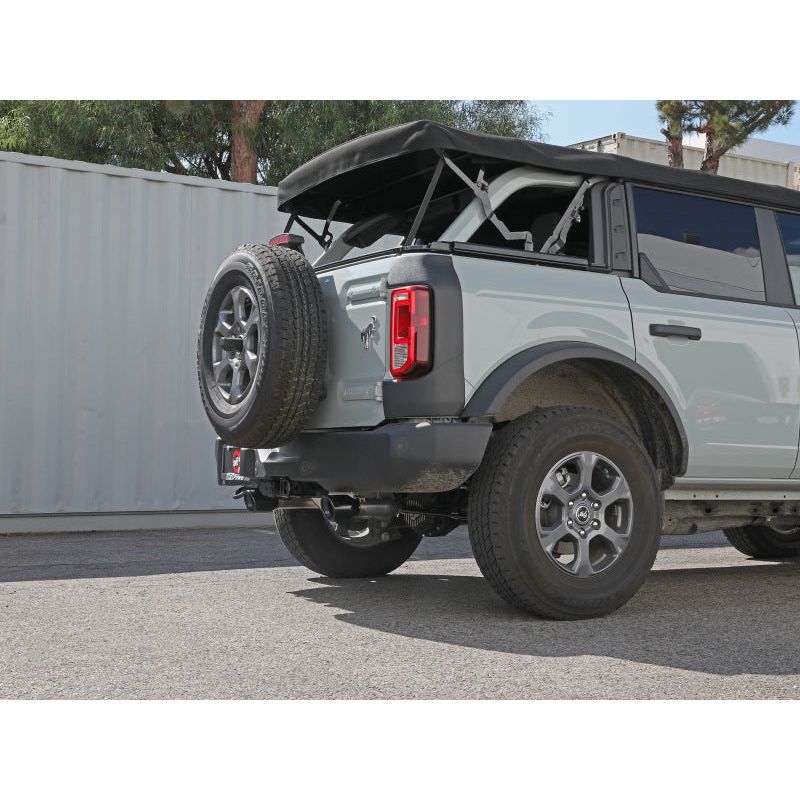 aFe Vulcan 3in 304 SS Cat-Back Exhaust 2021 Ford Bronco L4-2.3L (t)/V6-2.7L (tt) w/ Black Tips