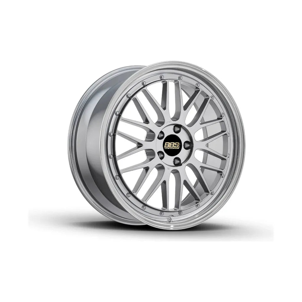 BBS LM 18x8 5x112 ET45 Diamond Silver Center / Diamond Cut Lip Wheel PFS/Clip Required