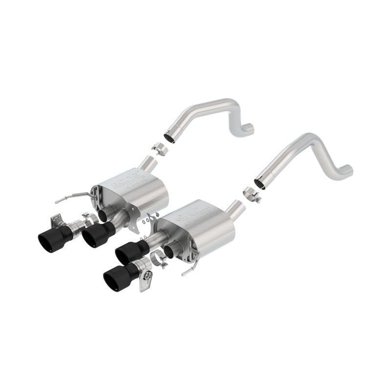 Borla 2015-2019 Chevy Corvette C7 Z06 6.2L Axle Back ATAK Exhaust Black Quad Tips w/o AFM w/ NPP