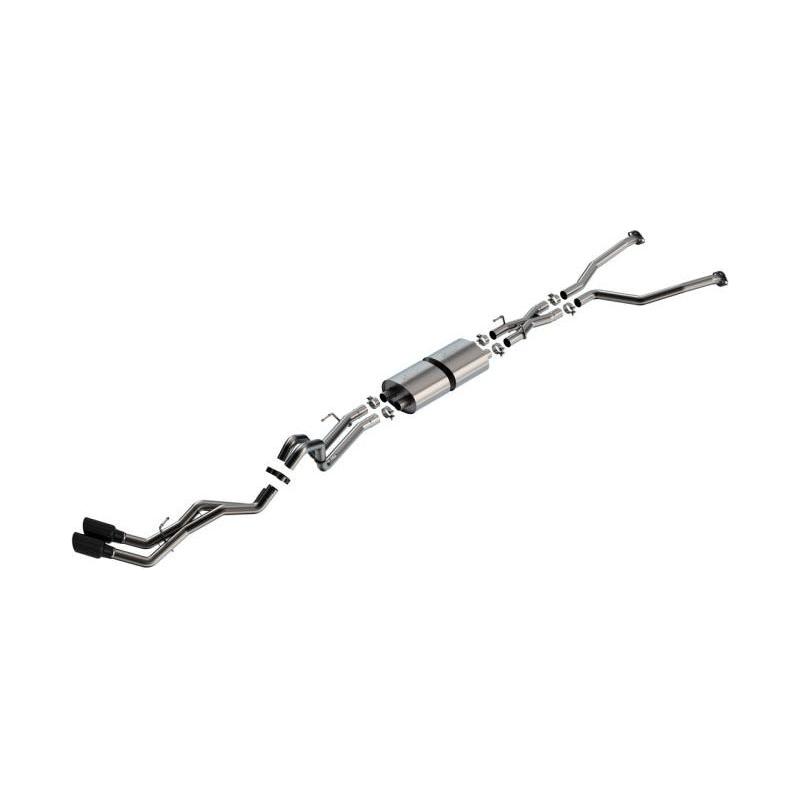 Borla 22-24 Toyota Tundra 3.4L V6 (Inc. Hyb.) Ext. Cab/STD Bed/145.7in WB ATAK Cat-Back - Blk Chrm