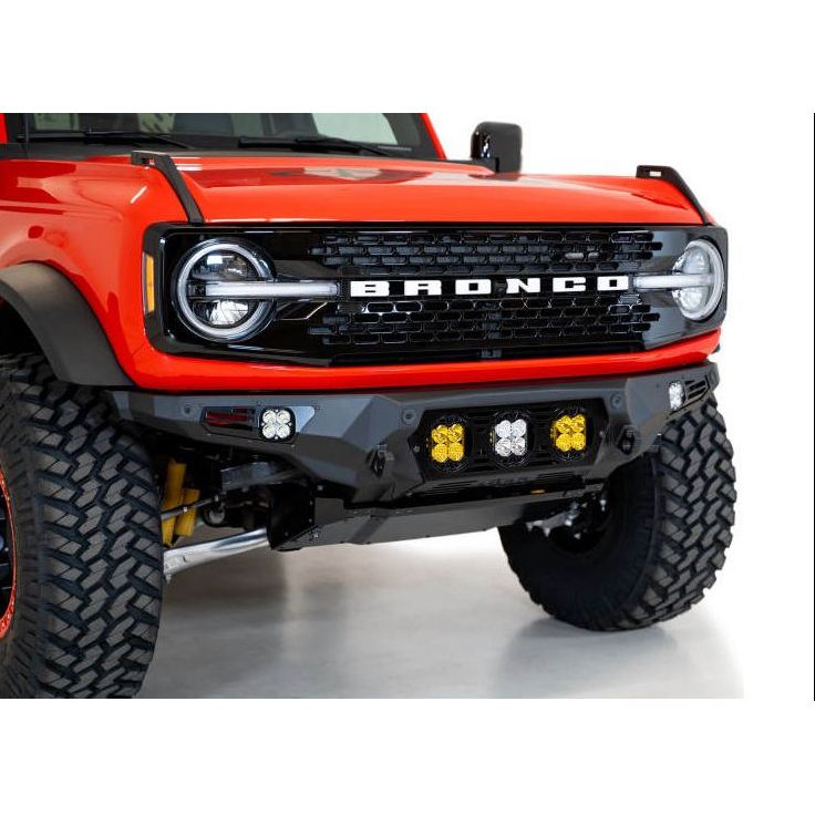 Addictive Desert Designs 2021-2026 Ford Bronco Bomber Front Bumper (w/ 3 Baja Designs LP4 Mounts)