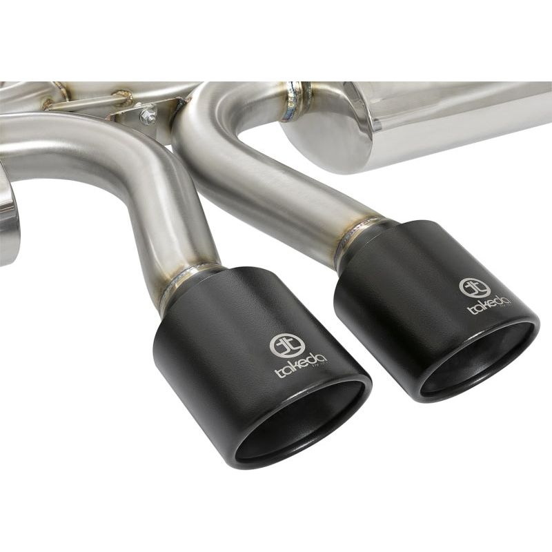 aFe Takeda 3in 304 SS Cat-Back Exhaust w/ Dual Center Black Tips 17+ Honda Civic Si (2dr) I4 1.5L