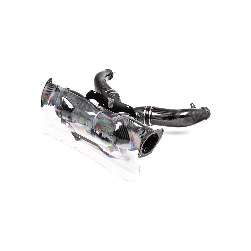 Eventuri Chevrolet Corvette C8 ZR1 hard-top convertible black carbon intake system on white background