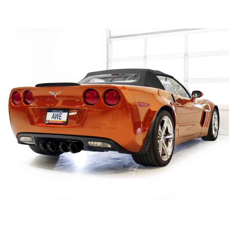 AWE Tuning 05-07 C6 Chevrolet Corvette 6.0L Touring Edition Axleback Exhaust w/ Diamond Black Tips