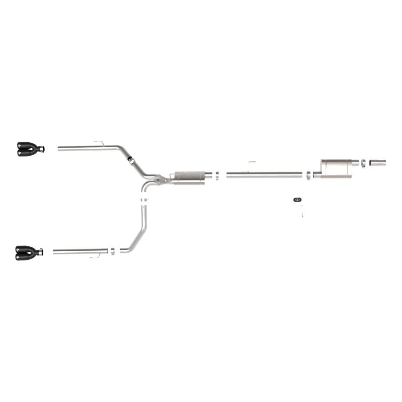 aFe Vulcan Series 3in-2-1/2in 304 SS Cat-Back 2020 Jeep Gladiator (JT) V6-3.6L w/ Black Tips