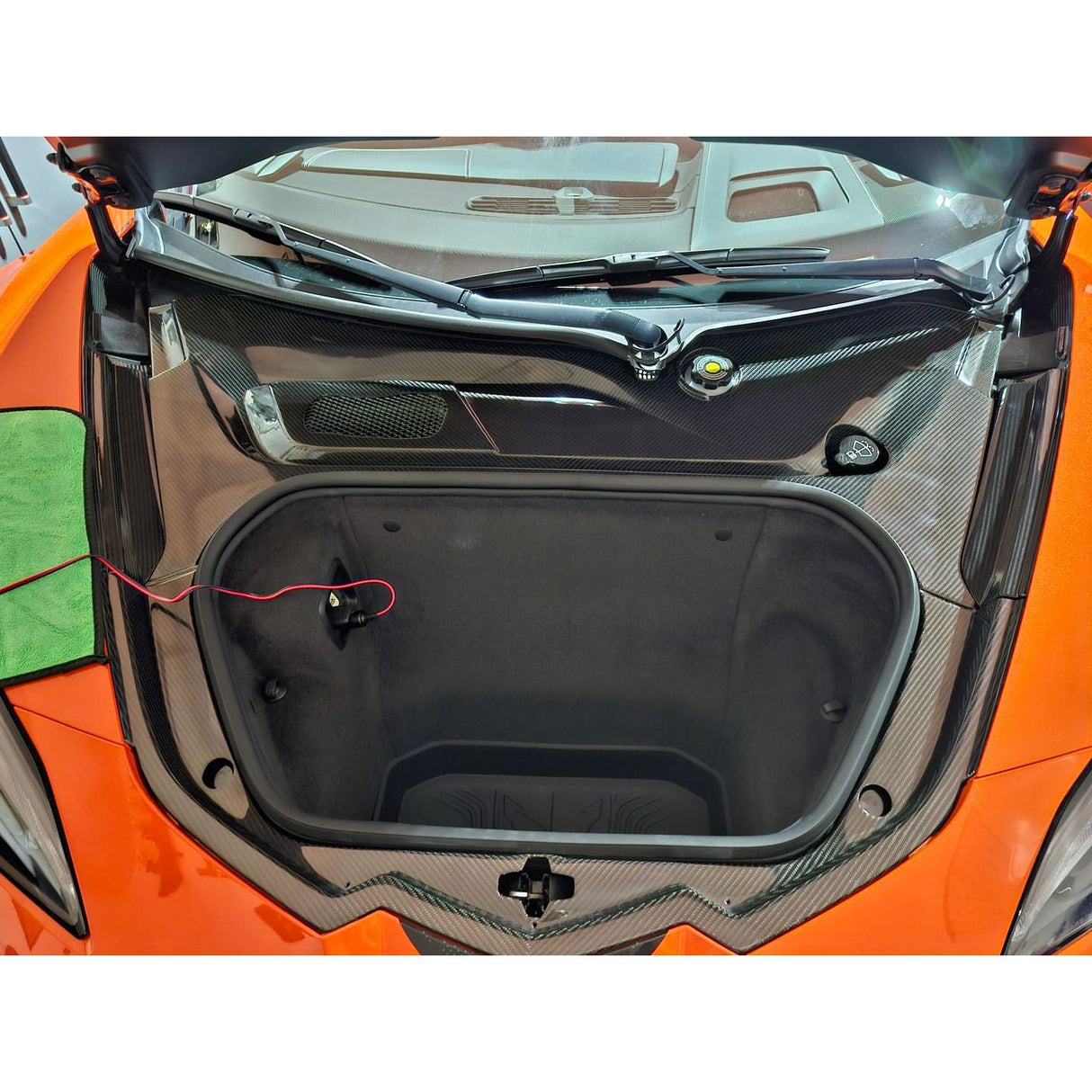 2020+ Corvette C8 DRY CARBON FIBER Front Trunk Trim Cover Kit