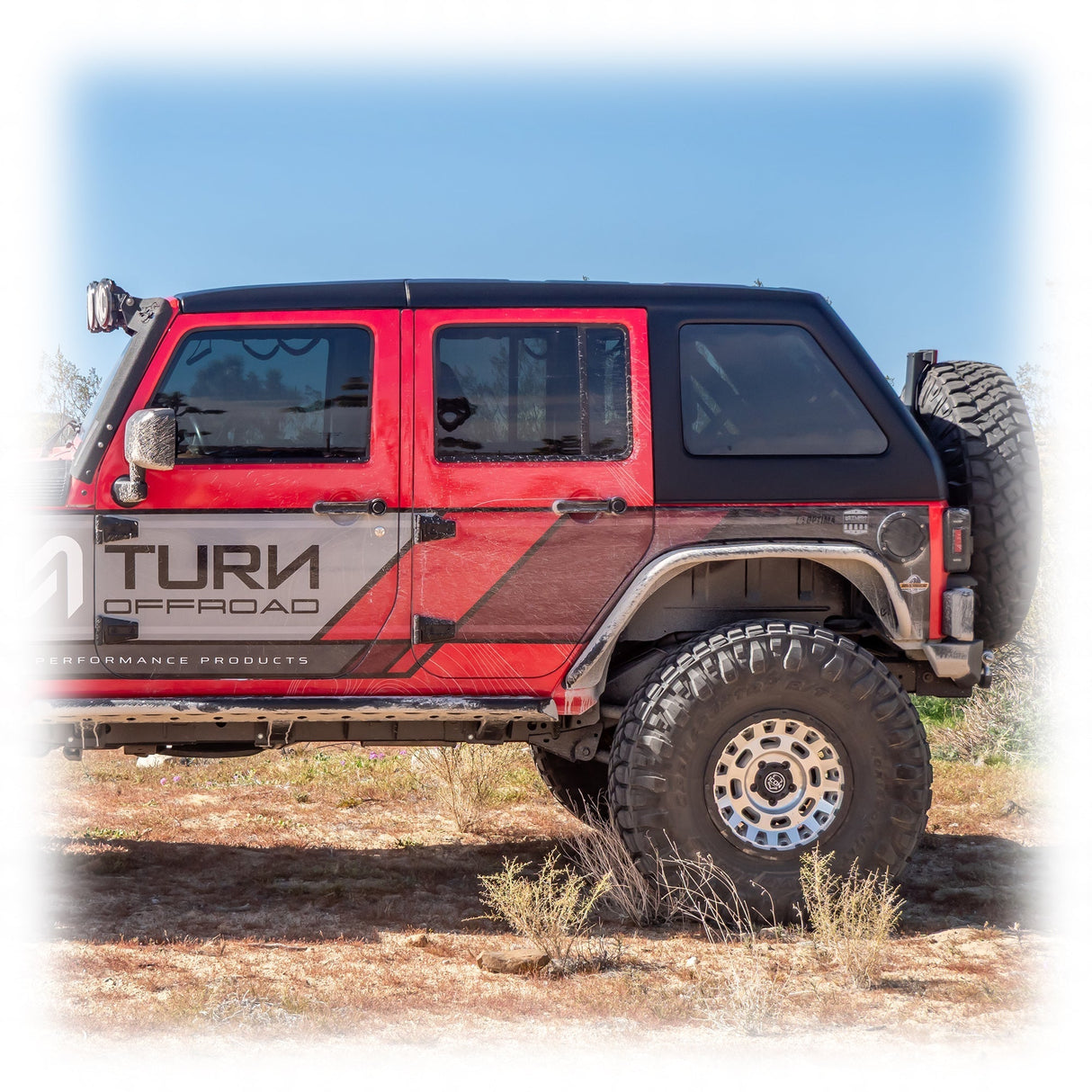 Fastback Hard Top for 2007 - 2018 Jeep JKU | w/ Removable Targa Panel - Turn Offroad