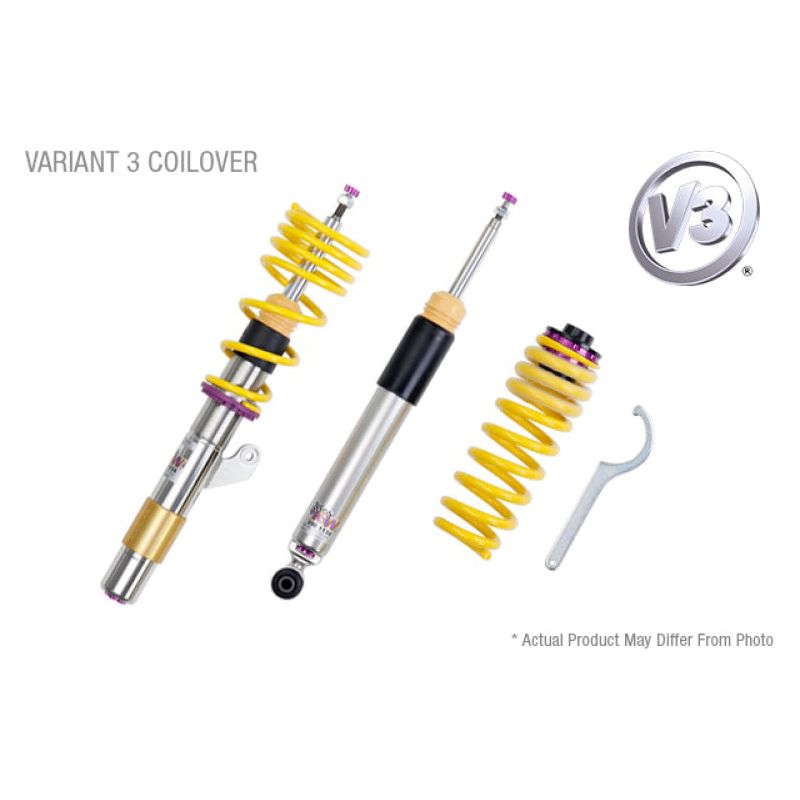 KW Coilover Kit V3 2012-2016 Porsche 911 (991) Carrera 2/4 S & GTS; Coupe + Convertible + Targa without PASM; with PDCC