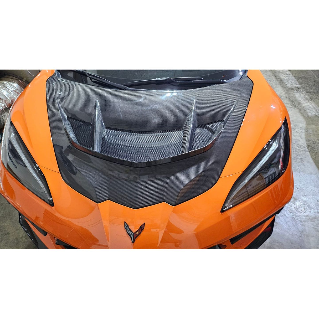 2020-2026 Corvette C8 Type-ZR1 Double Sided Carbon Fiber 2pc Hood For Stingray/Z06/E-Ray
