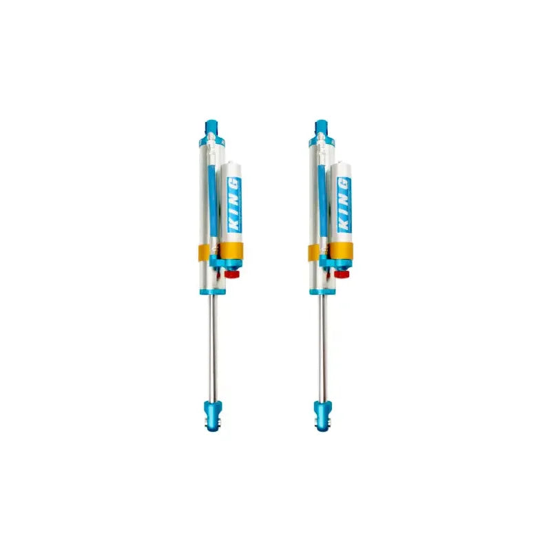 King Shocks 2005+ Ford F-250/F-350 4WD Rear 2.5 Dia Piggy Hose Reservoir Shock w/Adjuster (Pair)