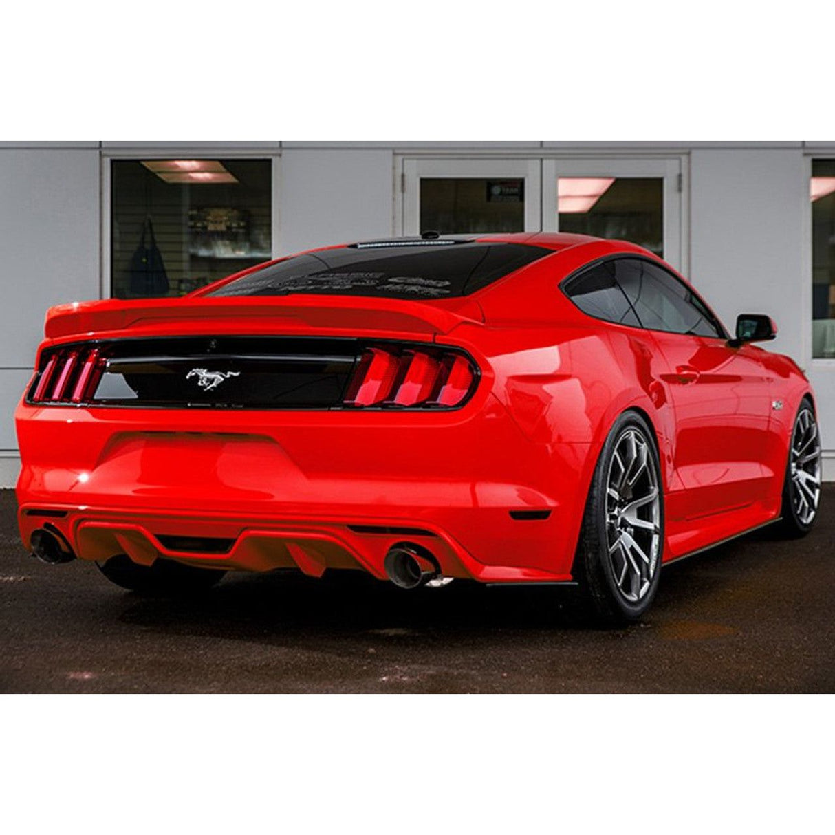 3" Cat Back, Dual Split Rear, Race Version, 4.5" tips, T409, Ford Mustang 2.3 EcoBoost - not convertible 2015-2024
