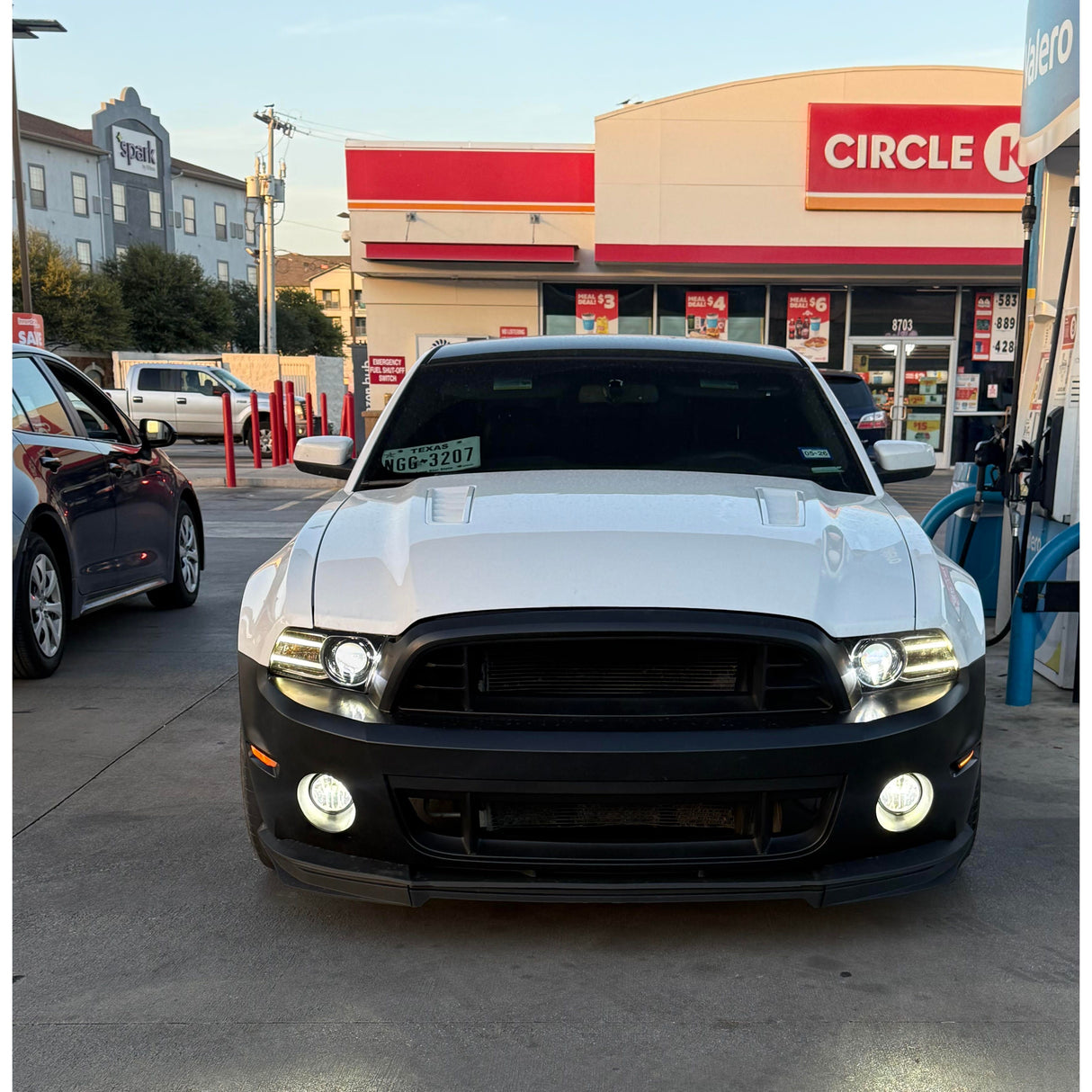 2010-2014 Ford Mustang GT500 Style Front Bumper Cover w/ Grille Lip