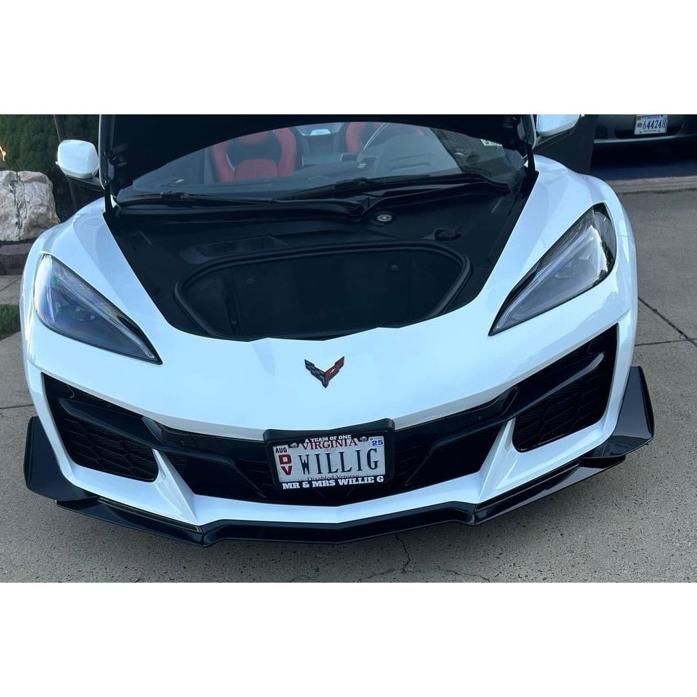 2023-2026 Chevrolet Corvette C8 Z06 Z07 Carbon Fiber Front Splitter With Canards