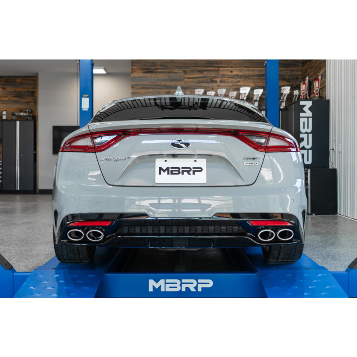 2.5" Cat Back, Dual Rear Exit, AL Kia Stinger 3.3L RWD/AWD 2018 - 2021