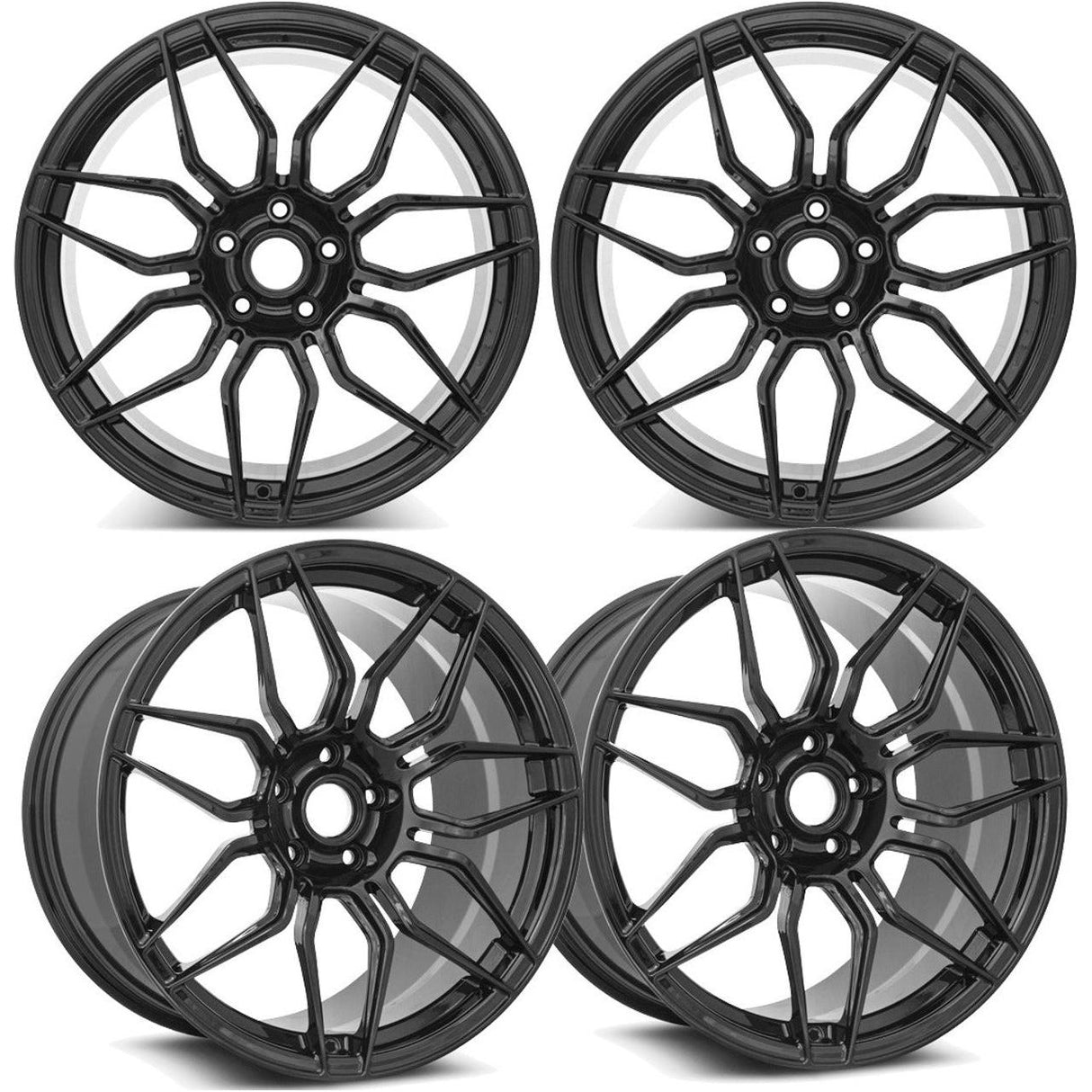 20-23+ C8 CORVETTE F024 19X8.5" & 20X11" FORGED WHEELS (FRONT & REAR)(CARBON FLASH) - NP Motorsports