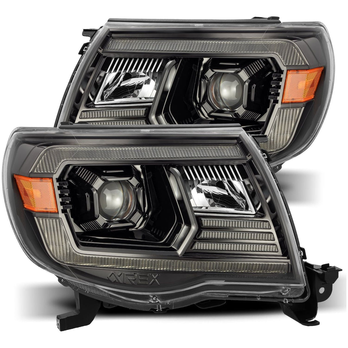 2005-2011 Toyota Tacoma | AlphaRex PRO-Series Projector Headlights Alpha-Black - Truck Accessories Guy