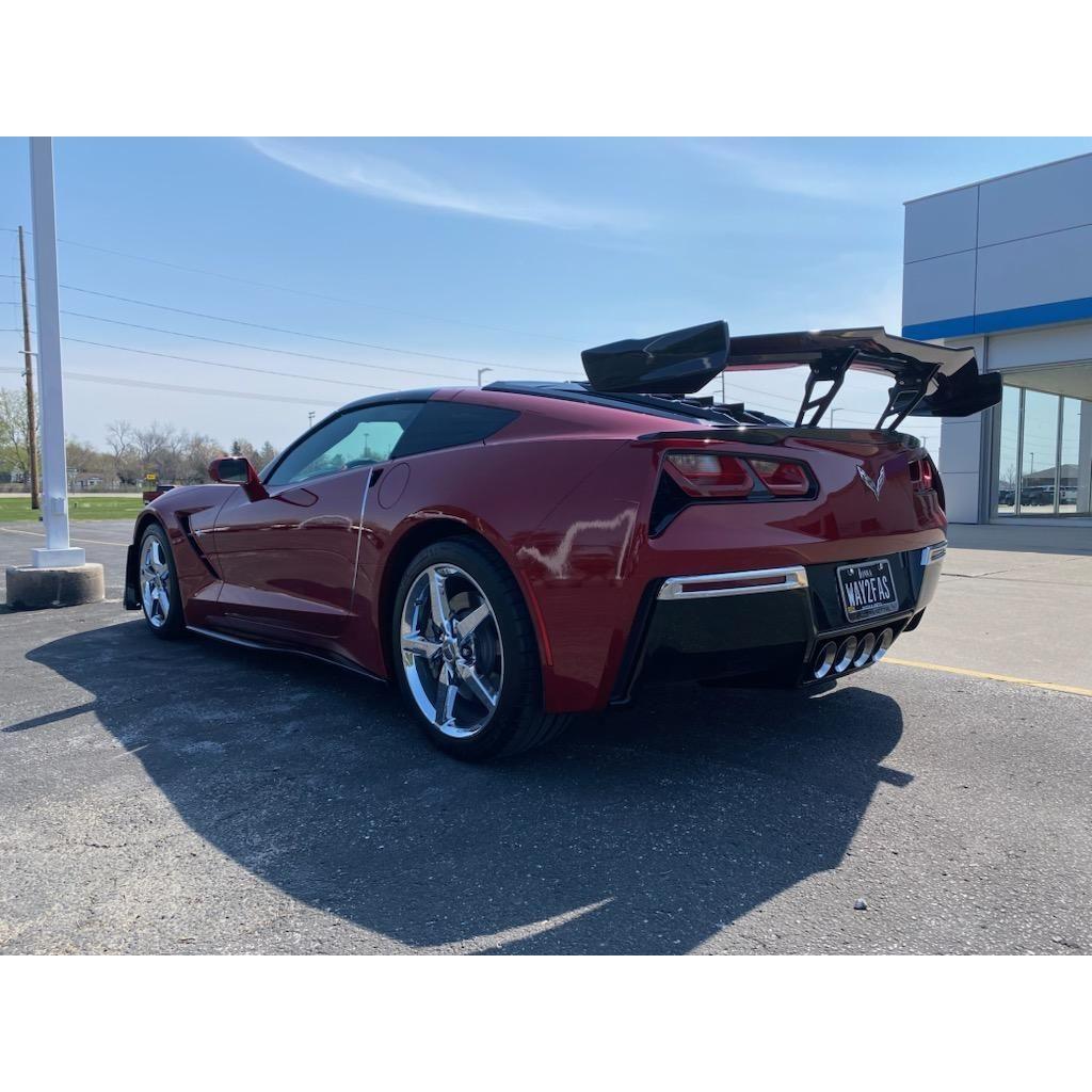 2014-2019 Chevrolet Corvette C7 ZR1 ZTK Conversion Rear Spoiler High Wing – Carbon Flash - NP Motorsports