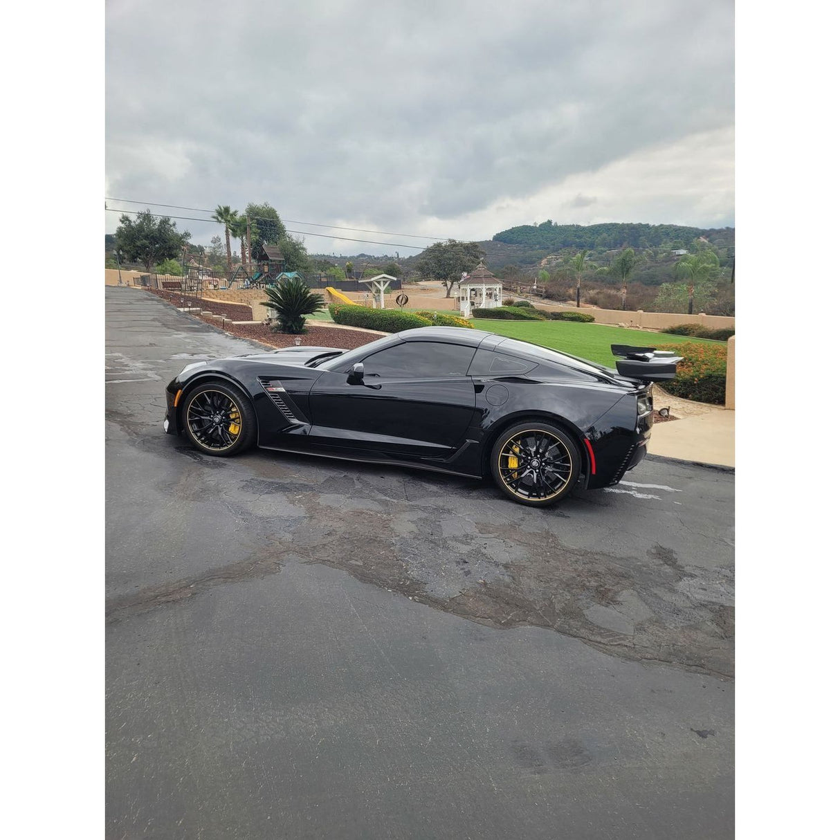 2014-2019 Chevrolet Corvette C7 ZR1 ZTK Conversion Rear Spoiler High Wing – Carbon Flash - NP Motorsports