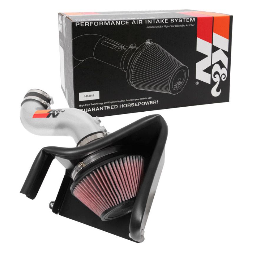K&N 15-18 Hyundai Sonata L4-2.4L F/I Silver Typhoon Short Ram Intake
