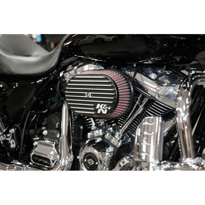 K&N Street Metal Intake System for 02-06 Harley Davidson Road King F/I 88cl Side Draft Dyna/Softail
