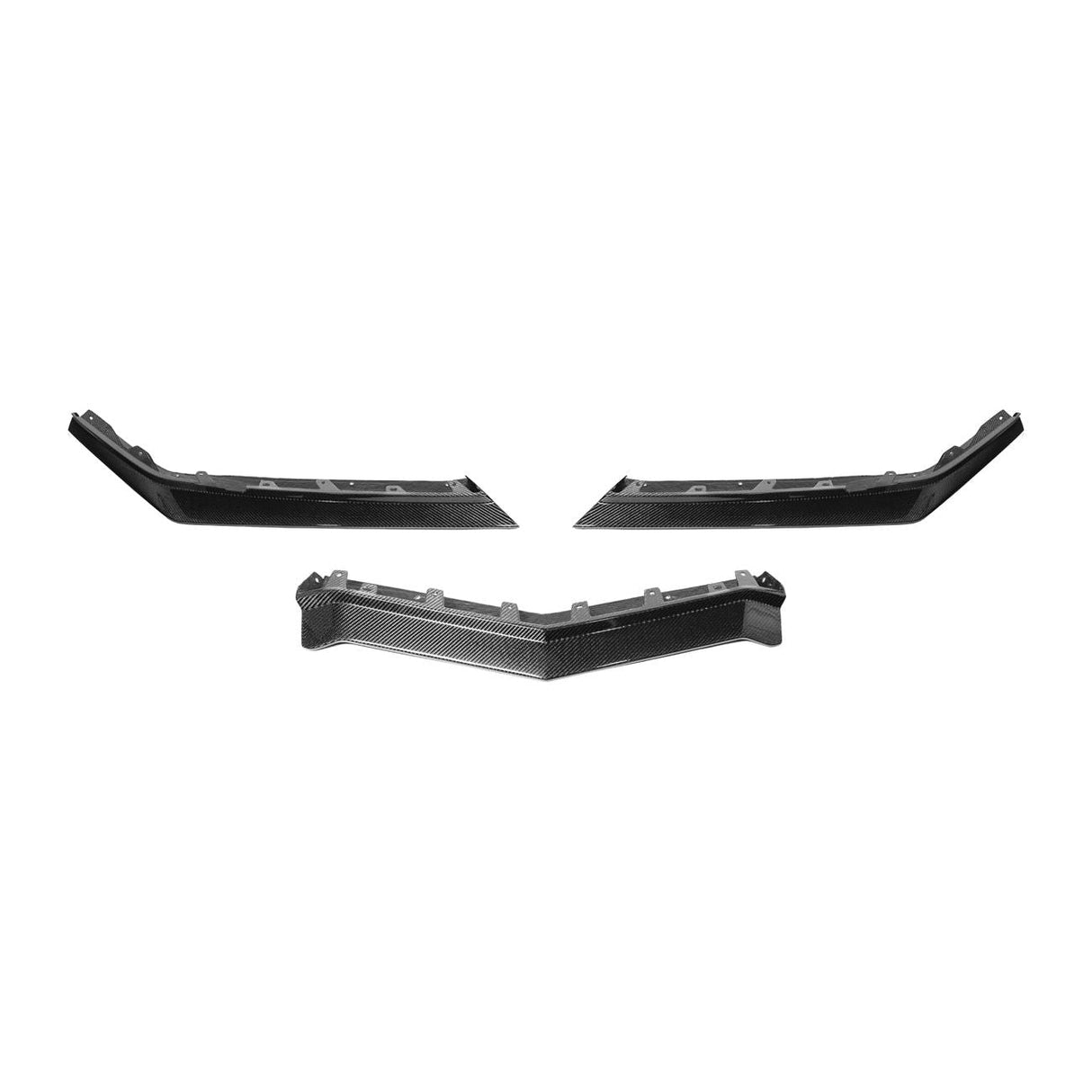 2023-2025 Chevrolet Corvette C8 Z06 Z07 Carbon Fiber Front Splitter With Canards
