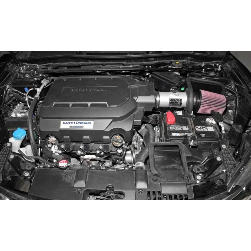 K&N 13-14 Honda Accord 3.5L V6 69 Series Typhoon Air Intake System - Silver Cold Air Intake Kit