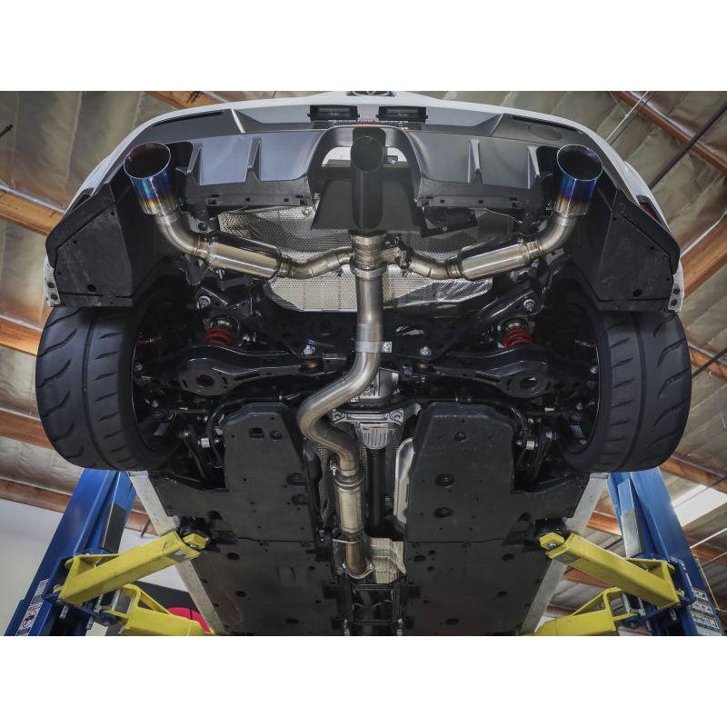 aFe 23-24 Toyota GR Corolla L3 1.6L (t) Gemini XV 3in to 2-1/2in Cat Back Exhaust w/ Blue Flame Tips - NP Motorsports
