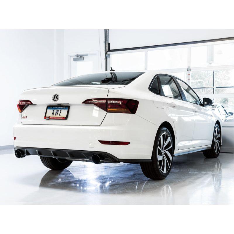 AWE Tuning 18-21 Volkswagen Jetta GLI Mk7 Touring Exhaust - Diamond Black Tips (Fits High-Flow DP) - NP Motorsports