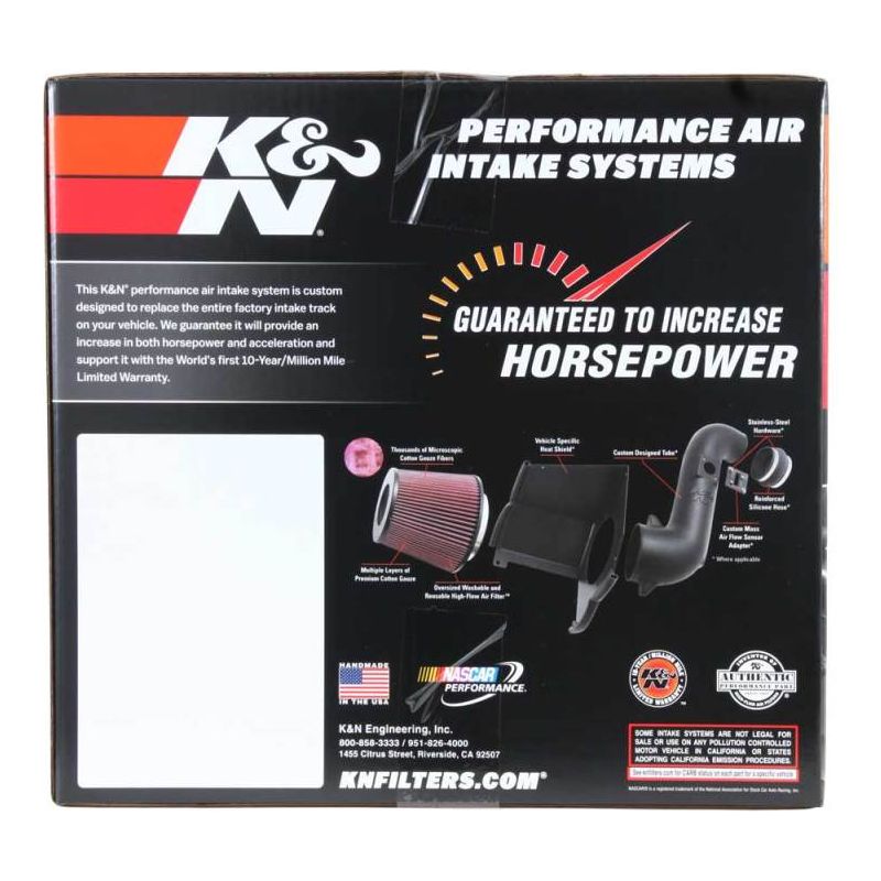 K&N 19-20 Jeep Cherokee L4-2.4L Performance Air Intake Kit