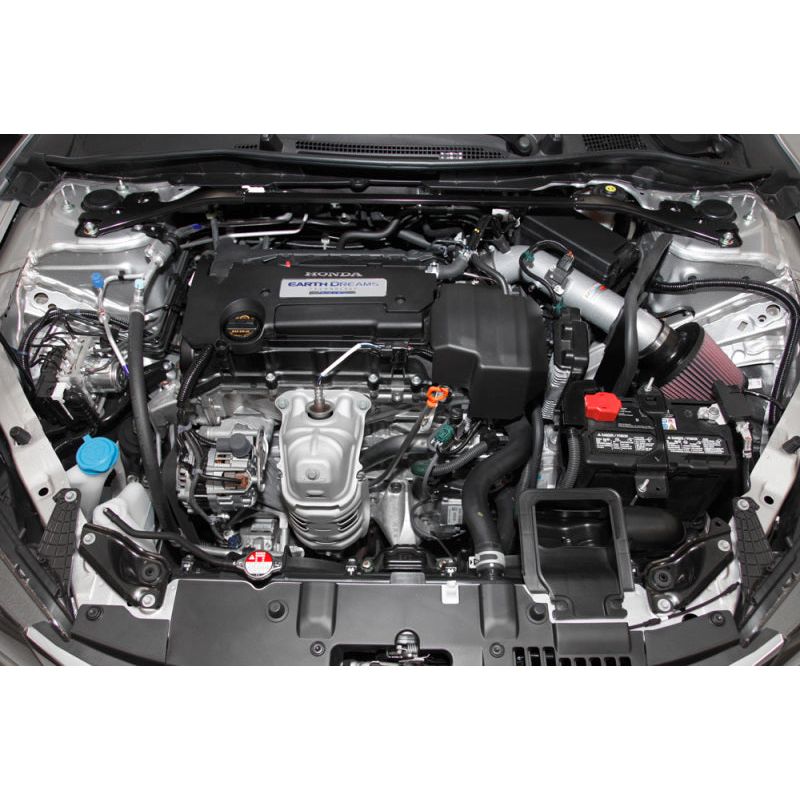 K&N 2013-14 Honda Accord 2.4L L4 69 Series Typhoon Air Intake System - Silver Cold Air Intake Kit