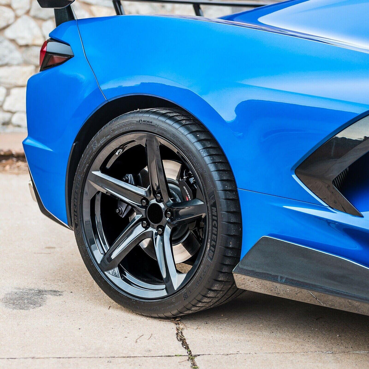 Chevrolet Corvette C8 - MRR Forged F23 Wheel Set 19x8.5 | 20x11 Gloss Black - NP Motorsports