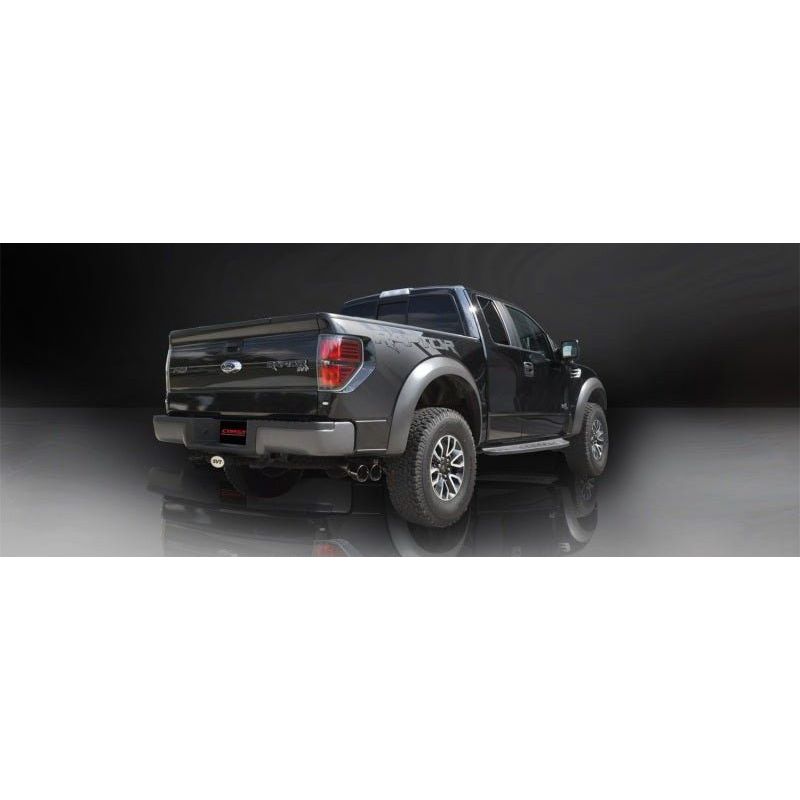 Corsa 11-14 Ford F-150 Raptor 6.2L V8 145in Wheelbase Black Xtreme Cat-Back Exhaust - NP Motorsports
