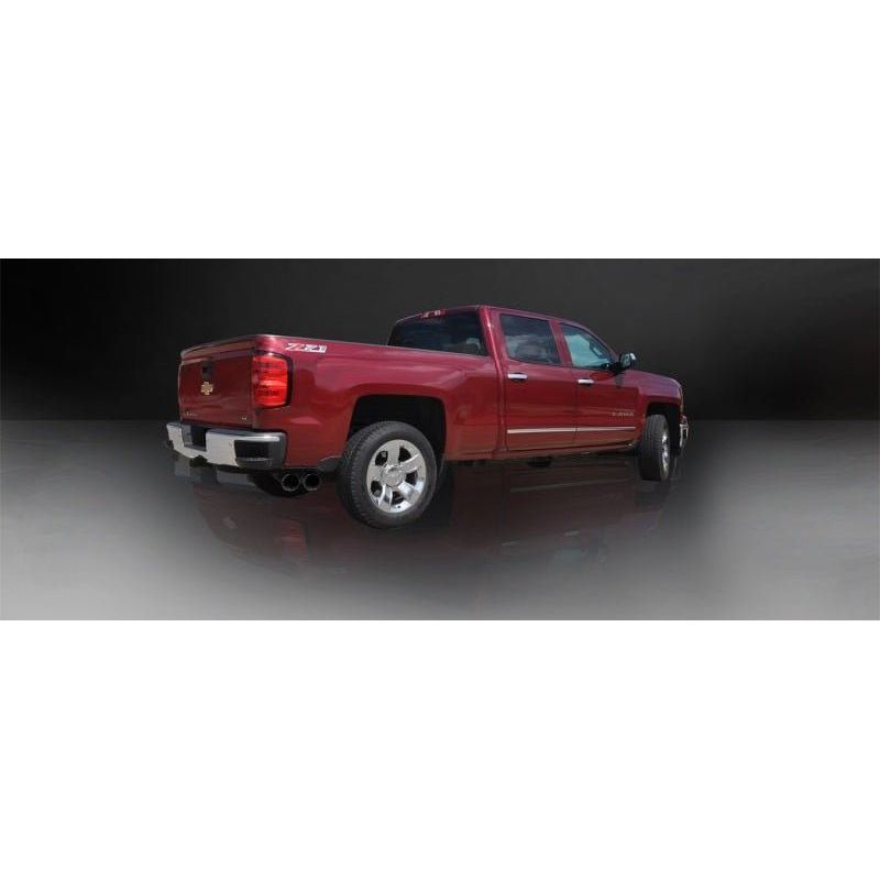 Corsa 14 GM Sierra/Silverado 1500 Crew/Dbl / Short/Std. Bed 6.2L V8 Black Sport Single Side CB Exht - NP Motorsports