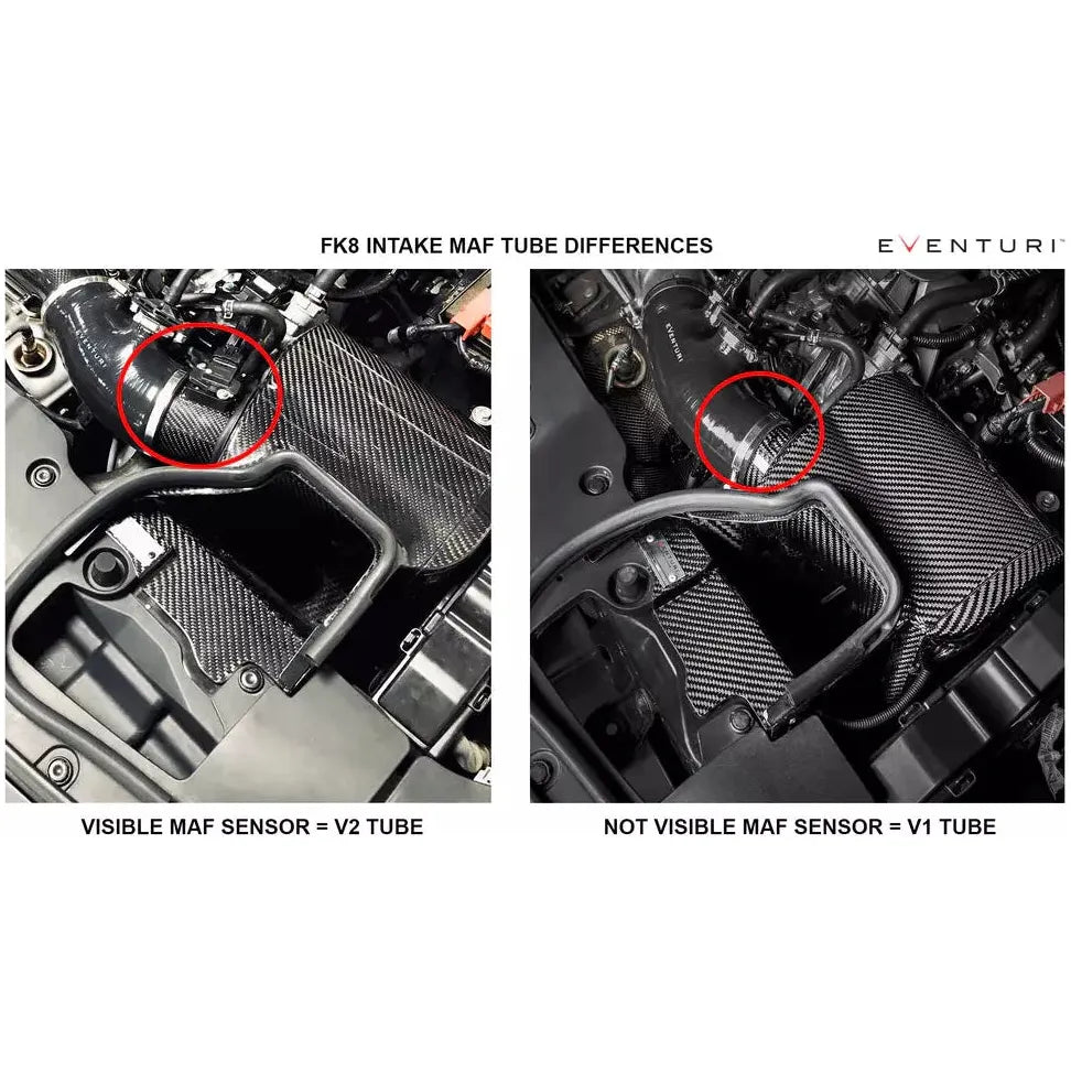 Eventuri Honda FK8 Civic Type R | Black Carbon Charge-Pipe - TAG Motorsports