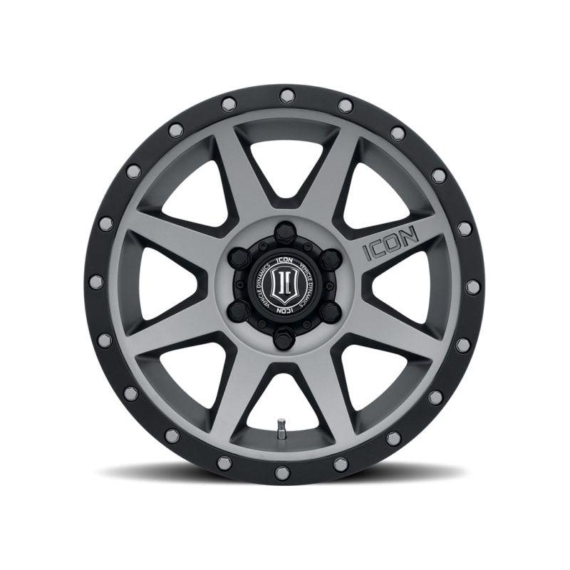 ICON Rebound 17x8.5 6x5.5 25mm Offset 5.75in BS 95.1mm Bore Titanium Wheel - NP Motorsports