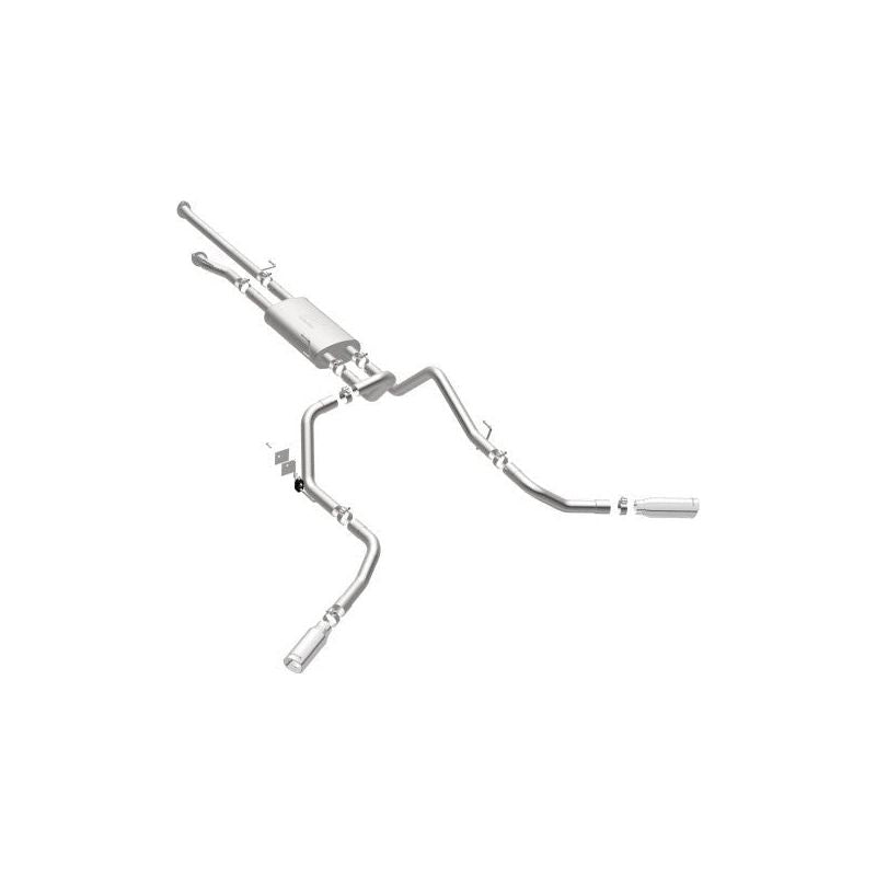 MagnaFlow Cat-Back 10-15 Toyota Tundra SC LB / CC SB 4.6L/5.7L V8 SS 2.5 Dual Split Rear 4in Tip - NP Motorsports