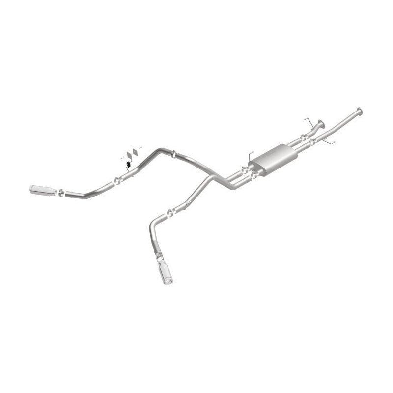 MagnaFlow Cat-Back 10-15 Toyota Tundra SC LB / CC SB 4.6L/5.7L V8 SS 2.5 Dual Split Rear 4in Tip - NP Motorsports