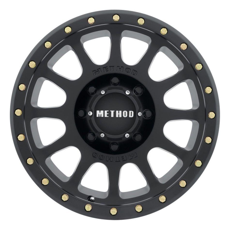 Method MR305 NV 17x8.5 0mm Offset 8x6.5 130.81mm CB Matte Black/Gloss Black Wheel - NP Motorsports