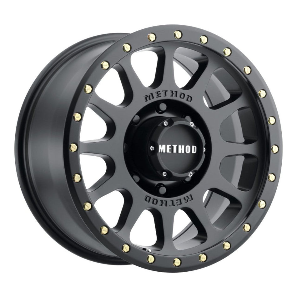 Method MR305 NV 17x8.5 0mm Offset 8x6.5 130.81mm CB Matte Black/Gloss Black Wheel - NP Motorsports