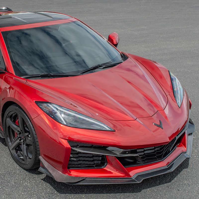 2023-2025 Chevrolet Corvette C8 Z06 Z07 Carbon Fiber Front Splitter With Canards