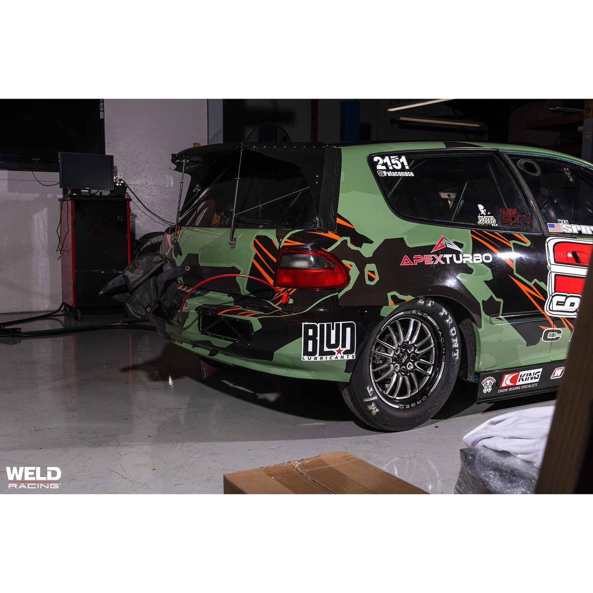 Weld Tuner Import 15x3.5 / 4x100mm BP / 2.25in. BS 1-Piece Black Wheel - NP Motorsports